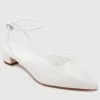Milliot & Co Shoes Valencia Pointed Toe Ballerina & Flats (White)