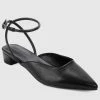 Milliot & Co Valencia Pointed Toe Ballerina & Flats (Black) Shoes