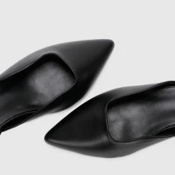 Milliot & Co Valencia Pointed Toe Ballerina & Flats (Black) Shoes
