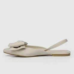 Milliot & Co Fay Pointed Toe Ballerina & Flats (White)