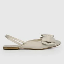 Milliot & Co Fay Pointed Toe Ballerina & Flats (White)