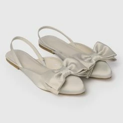 Milliot & Co Fay Pointed Toe Ballerina & Flats (White)