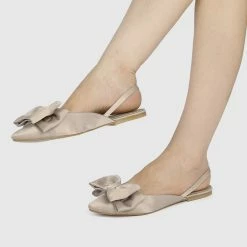 Milliot & Co Shoes Fay Pointed Toe Ballerina & Flats (Nude)