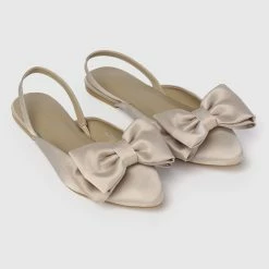 Milliot & Co Shoes Fay Pointed Toe Ballerina & Flats (Nude)