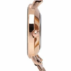 Milliot & Co Allegra Rose Gold Mesh Strap Watch (Rose Gold/White) Gold Watches
