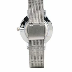 Milliot & Co Silver Watches Allegra Silver Mesh Strap Watch (Silver/White)
