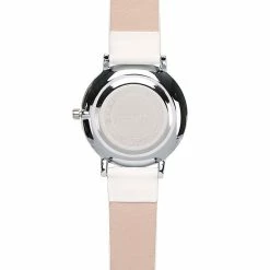 Milliot & Co Louis Silver Pu Strap Watch (White) PU Strap Watches
