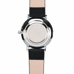 Milliot & Co PU Strap Watches Louis Silver Pu Strap Watch (Black)