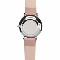 Milliot & Co Louis Silver Pu Strap Watch (Pink) PU Strap Watches