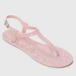 Milliot & Co Sweetheart T-Strap Jelly Sandals (Pink) Shoes