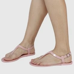 Milliot & Co Sweetheart T-Strap Jelly Sandals (Pink) Shoes