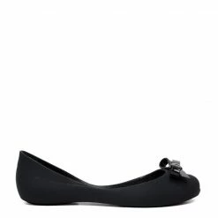 Milliot & Co Sweetie Rounded Toe Jelly Ballerina Flats (Black) Shoes