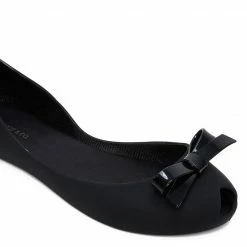 Milliot & Co Sweetie Rounded Toe Jelly Ballerina Flats (Black) Shoes