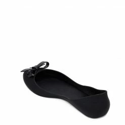 Milliot & Co Sweetie Rounded Toe Jelly Ballerina Flats (Black) Shoes