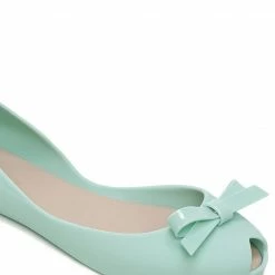 Milliot & Co Sweetie Rounded Toe Jelly Ballerina Flats (Light Green) Shoes