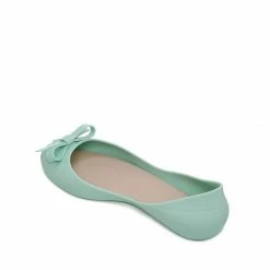 Milliot & Co Sweetie Rounded Toe Jelly Ballerina Flats (Light Green) Shoes