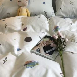 Milliotandco Tia Printed 4-pc Quilt Cover Set (White) The Home Edit