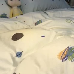 Milliotandco Tia Printed 4-pc Quilt Cover Set (White) The Home Edit