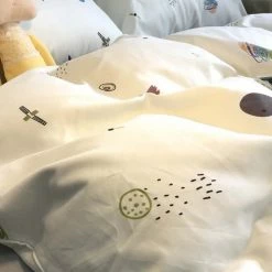 Milliotandco Tia Printed 4-pc Quilt Cover Set (White) The Home Edit