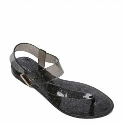 Milliot & Co Twinkie T-Strap Jelly Sandals (Black) Shoes