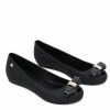 Milliot & Co Whimsical Peep Toe Jelly Ballerina Flats (Black)