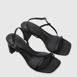 Milliotandco Wonderland Open Toe Heels (Black) Shoes