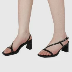 Milliotandco Wonderland Open Toe Heels (Black) Shoes