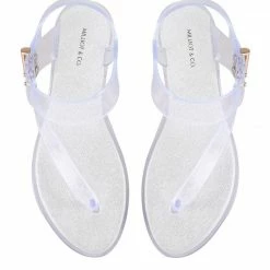 Milliot & Co Yummy T-Strap Jelly Sandals (Clear)